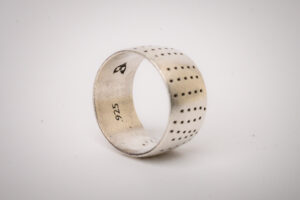 Perforated Sterling Silver Band